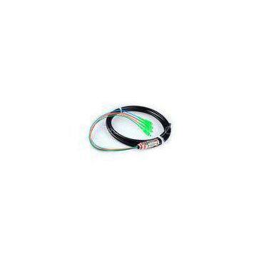 4 Core SC Fiber Optic Pigtail Cables Rodent Resistant Waterproof With Black Jacket