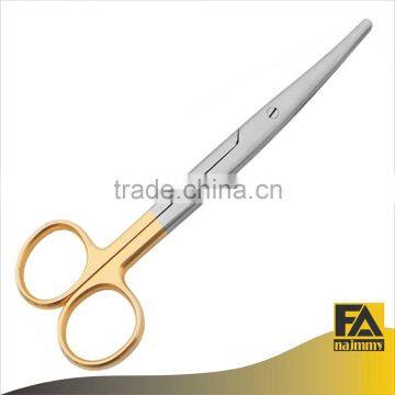 Surgical Scissors TC Blades Half handle Gold Platted