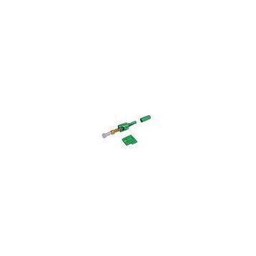 ST Fiber Optical Connector Fast Installable Green Color Plastic APC