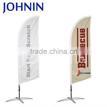 OEM Durable 110g Knitted Polyester Feather Flag Advertising exhibition event outdoor Beach Flag