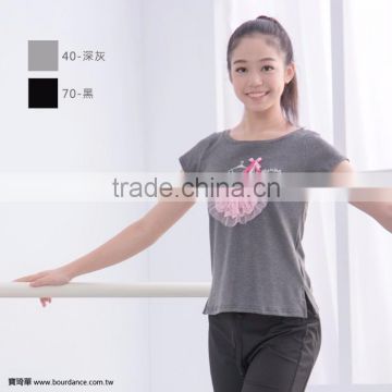 Women cotton short sleeve dancewear wholesale tee shirts