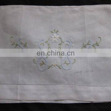 100% pure linen embroidery tea towel