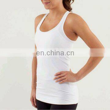 Simple design woman's white gym tops