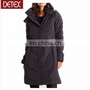 New Fashion Top Brand Design Custom Long Black Winter Coat