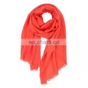 100% Mercerized Wool Twill Weave Plain Color Shawl Worsted Wool Autumn Winter Ladies Warm Scarf photo-5