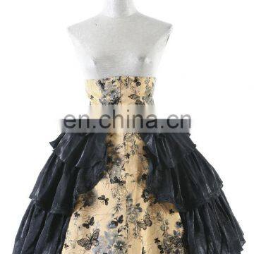 Gothic lolita yellow high waist puffed skirt Punk Rave LQ-028