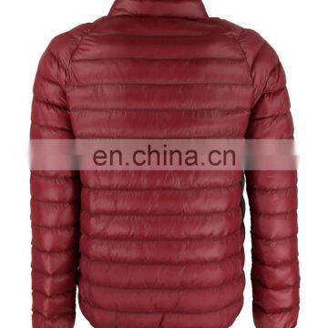 100% Polyester Filling Red Custom Winter Nylon Padding Jacket for Men photo-3