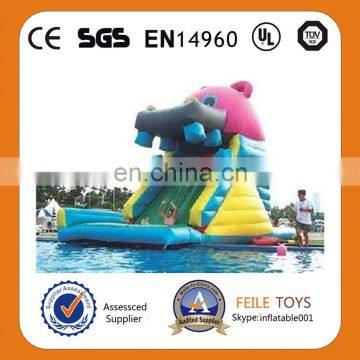 Hippo inflatable water slides for sale