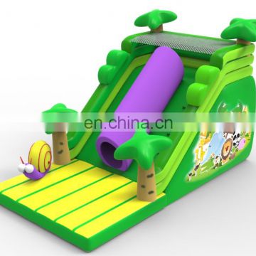 Commercial Grade palm inflatable dry / wet slide for summer event / Jungle inflatable slide