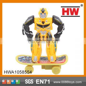 Funny Pull Back Skateboard Robot Wholesale Cheap Cina Toy