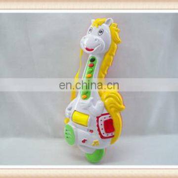 children cartoon horse musical plastic guitar toy, electric toy guitar