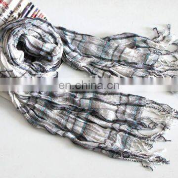 mixed color crinkle muffler with color lattice:JDZ-144_12#