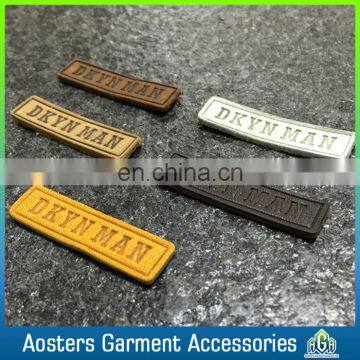 Fashion Design Embossed High End Garment Fake Leather Label for Jeans photo-1