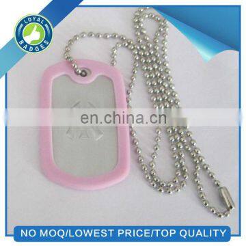 fashion embossed logo dog tag