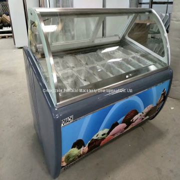 16*GN 1/3 Pans Ice Cream Display Freezer Showcase FMX-SP206C