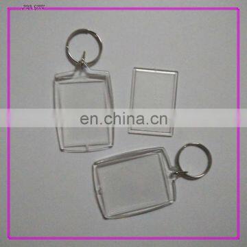 Plastic square shape photo Key chain