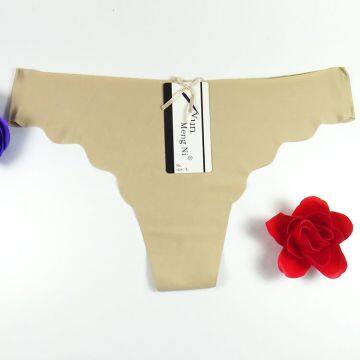 Yun Meng Ni Sexy Underwear Ice Silk Seamless Ladies Panties Plain Colors Women Thongs photo-4