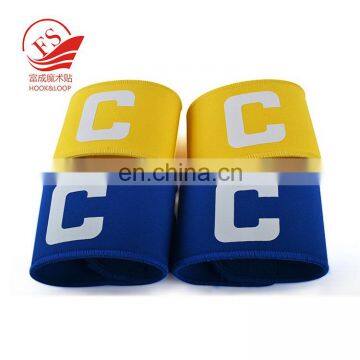 Customized Logo Soccer Captain Sleeve Armband with hook loop fastener