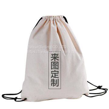 Reusable cotton canvas drawstring bag for Bulk Food, Natural Cotton drawstring grocery bags