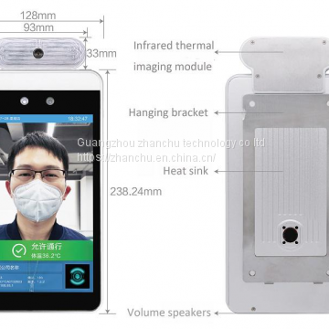 China Factory 8inch Thermal Imaging Face Recognition With Mask Temperature Scanner Infrared Human Body Temperature Measurement photo-5