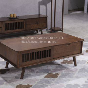 Nordic modern TV cabinet coffee table combination small apartment living room furniture set