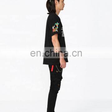 DiZNEW Clothing Manufacturers Custom Mens Cotton Embroidery Plain Black T Shirt photo-5