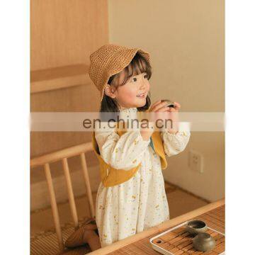 6760 Wholesale Kids Clothing Girls Fashion Sweet Floral Long Casual Dress