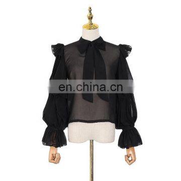 Top Shirt Women Wholesale Clothing Streetwear Black Sexy Custom Blouse