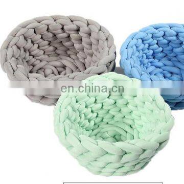 tube braid yarn hand knitting CAT NEST  machine washable
