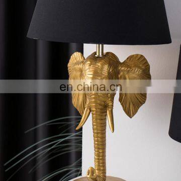 Luxury Gold Hotel Bedside Lamp Bulk Cheap Unique Elephant Table Lamp Reading Lamp photo-4