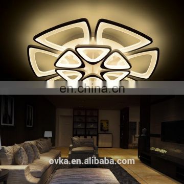 Modern Creative living room lights Luxury bedroom modern restaurant Led ceiling Lamp with 12 fan lights