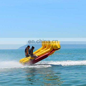 outside water game inflatable banana boat for exciting active water game