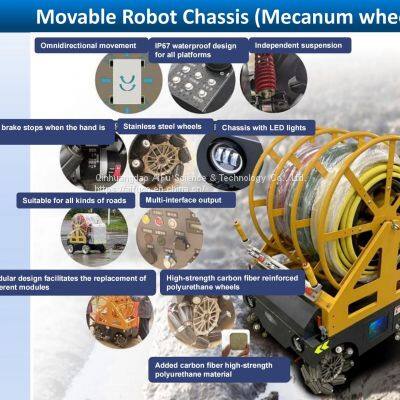 High-load omni-directional robot chassis (Mecanum wheel)