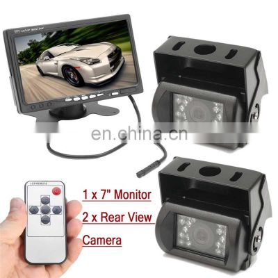 CCD HD IR 18 LED 2X Car Truck Rear View Camera Reverse Backup Parking With 7