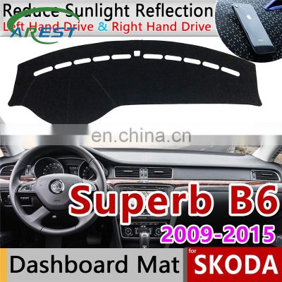 for Skoda Superb 2 B6 3T 2009 2010 2011 2012 2013 2014 2015 MK2 Anti-Slip Mat Dashboard Cover Pad Sunshade Dashmat Accessories