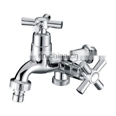 One way flow two handle double control ABS plastic water tap