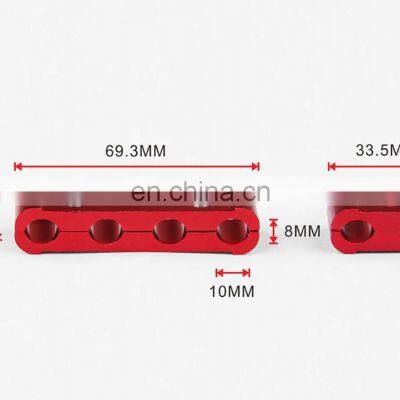 CHROME ENGINE SPARK PLUG WIRE SEPARATOR DIVIDER CLAMP KIT