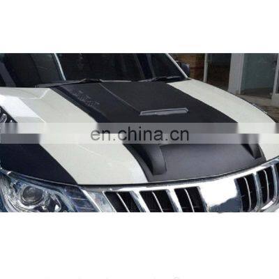 Customized 4x4 Abs Plastic Matte Black Car Hood Bonnet Scoops Cover for Mitsubishi Triton L200 2019 2020 2021 photo-5