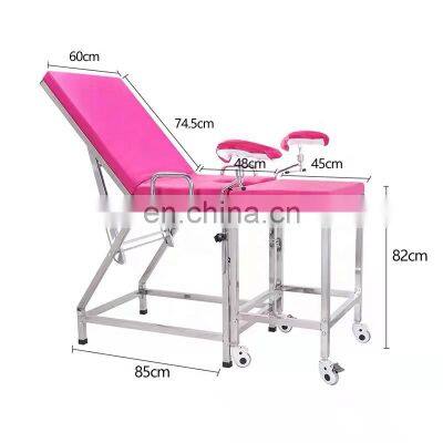 Good quality multi-function 8 legs Stainless Steel Delivery Bed  for hospital