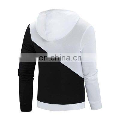 Wholesale Custom Men's Hooded Sweater Casual and Comfortable Loose Long Sleeve Splicing Personality Movement Sweater photo-2