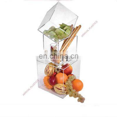 Clear Acrylic Food Container Storage Box Display