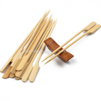 Strong Bamboo Paddle Skewers 180mm BBQ STICKS kabob skewers China manufacturer