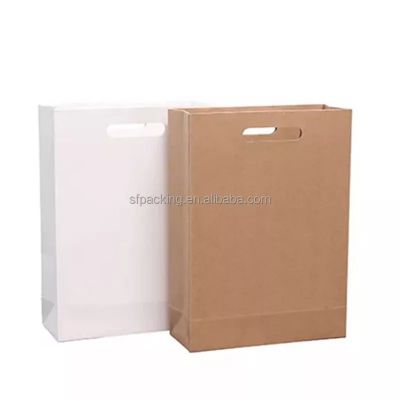 kraft paper gift bags shopping package with custom logo printing