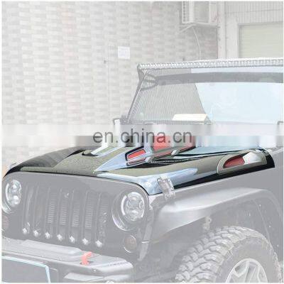 Car Bonnet Engine hoods Center Side Vents Increased SteelConstruction Heat Dispersion Metal Hood for Jeep Wrangler JK 07-17