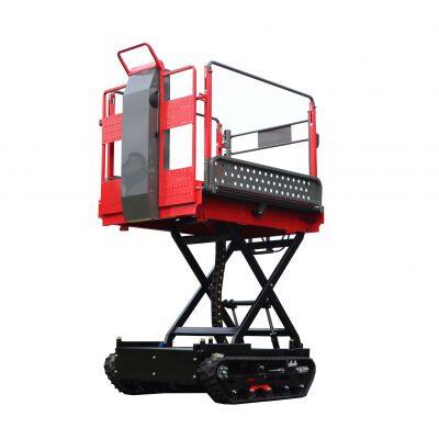 garden Electric Scissor Lift work platform with  crawler type