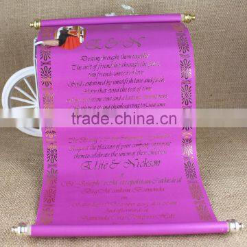 Latest Selling Best Chinese Style Vintage Elegant Scroll Wedding Invitations