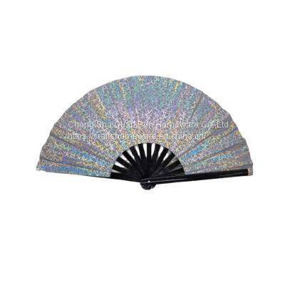 Large Folding Silk Hand Fan Hand Folding Fans Chinese Tai Chi Folding Fan for Men and Women Performance photo-4