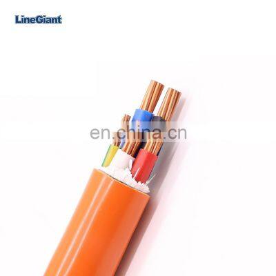 Fire Retardant Power Cable for Construction 0.6/1KV 2 Core with Earth Core XLPE Cable Orange Circular Electrical cable