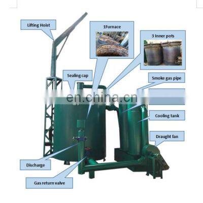 High Quality Hard Wood Jute Stick Coconut Shell Charcoal Making Machine