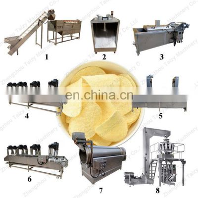 Commercial Full Automatic Potato Chips Production Line Frozen French Fries Making Machine for sale